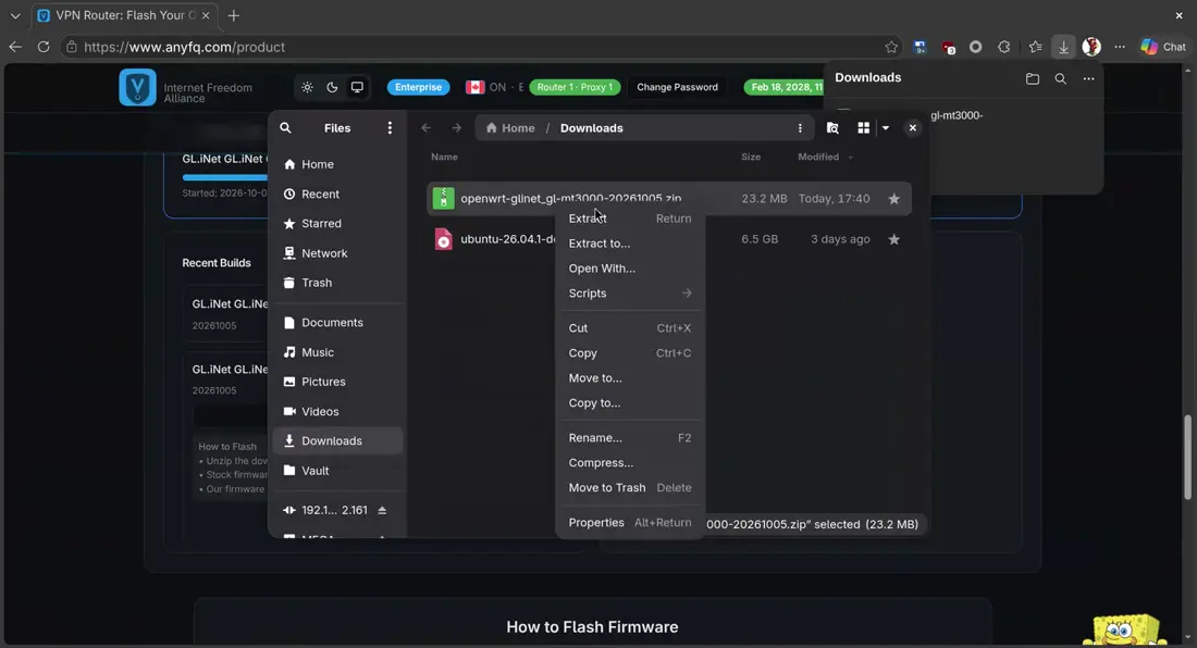 The download is a zip file. Open your Downloads folder and extract it.
